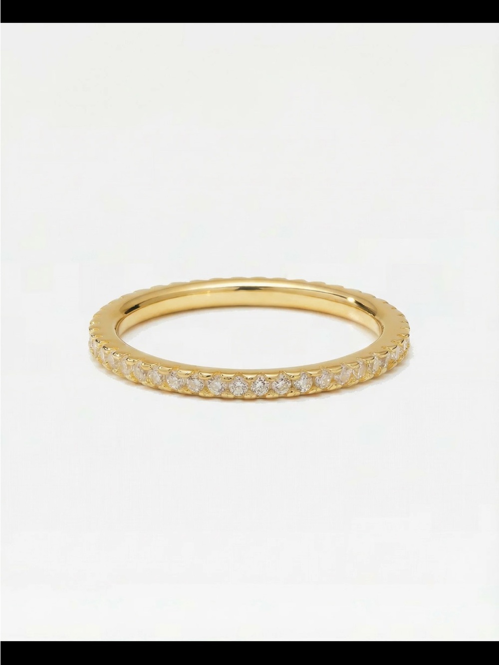 Gold Pave Diamond Stackable Ring